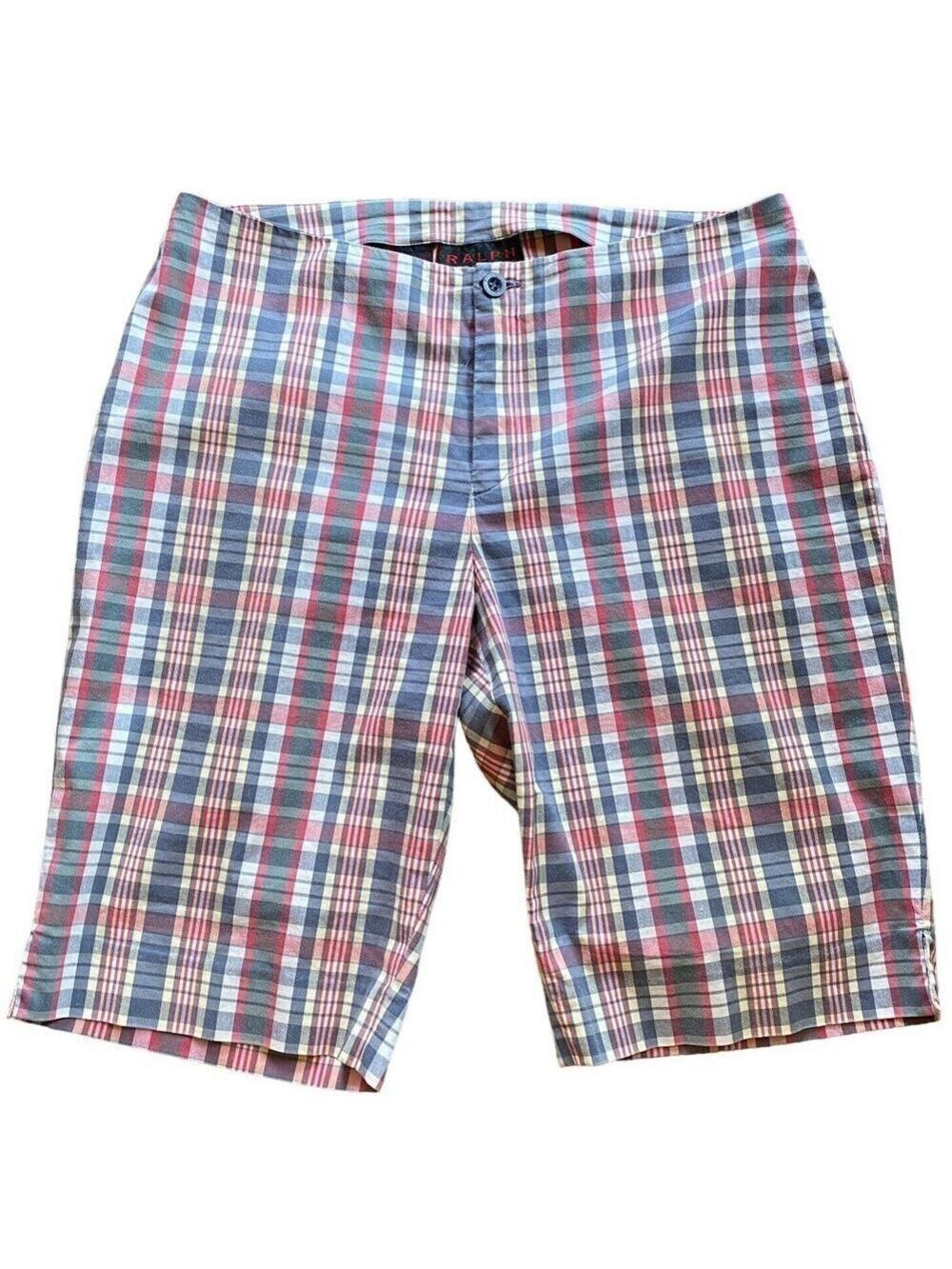 Vintage RALPH Ralph Lauren Womens Sz 10 Plaid Bermuda Walking Shorts